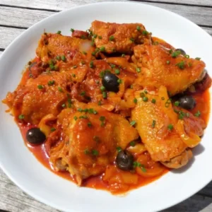 Poulet entier sauté + Portion Attiéké