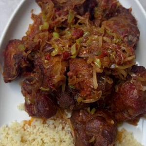 Cuit de Dindon Sauté + Portion Attiéké